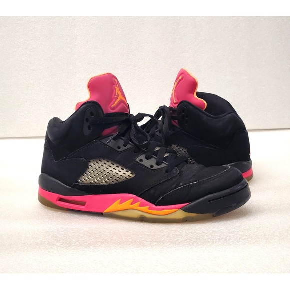 Air Jordan 5 Retro Floridian Black Citrus Fusion Pink 7Y 440892-067 NO Box - Picture 1 of 10